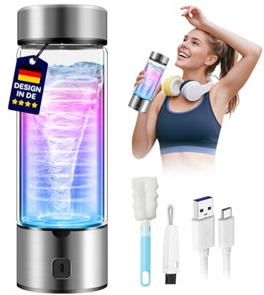 2025 Botella de agua de hidrógeno de nueva tecnología【Contenido de hidrógeno 3000PPB 】Botella de agua hidrogénica de 420 ml【Innovación 2025 Sistema de separación H₂/O₂ certificado por IHSA】Botella de