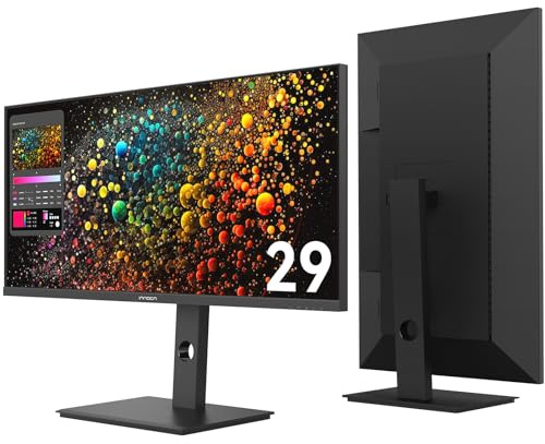 INNOCN 73.7 cm Ultrawide Monitor 100Hz 21:9 IPS WFHD 2560 x 1080P 99% sRGB HDMI Computer USB Type C 65W Laptop External Monitor, Height/Pivot Adjustable, Productivity, Wall Mountable, Black