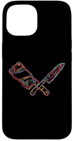 Carcasa para iPhone 15 Cuchillo Y Cuchilla Carnicero Entusiasta de la Carne