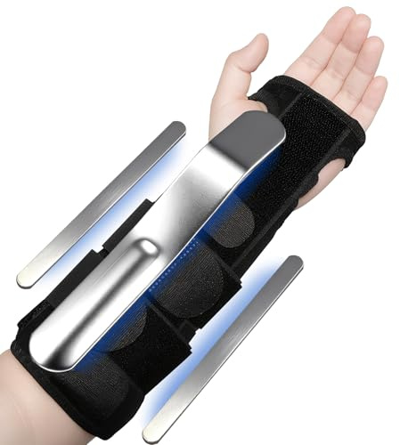 Homshsjhkis Handgelenk Bandagen, Handgelenkstütze, Handgelenkbandage, Verstellbare Sehnenscheidenentzündung Bandage, Karpaltunnelsyndrom Schiene, Handgelenkschiene Rechts Links für Frauen Männer