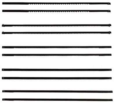 Reciprocating Saw Blades,Hacksaw Blade,10pcs/Set 5-Inch Scroll Saw Blades Pin End 10T, 14T, 18T, 21T, 24T High Carbon Steel For All 15in. And 16in. Scroll Saw