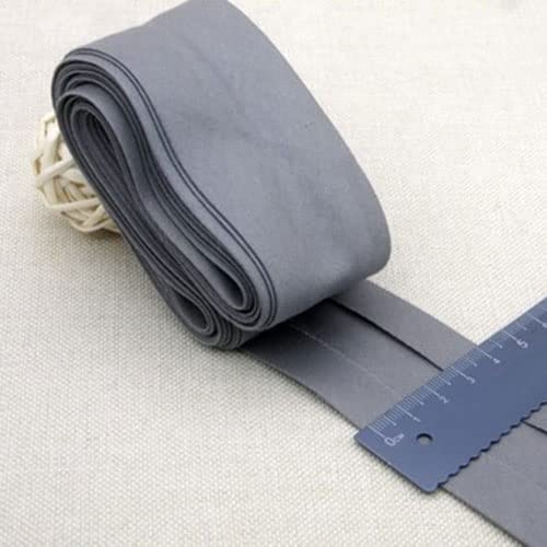 Generisch Schrägband Baumwolle 40mm Gefalzt zum nähen Nahtband 5 metre (Grau)