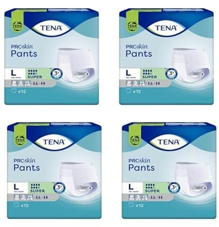Tena Pants Super Large 12 Pants, 4 Stück
