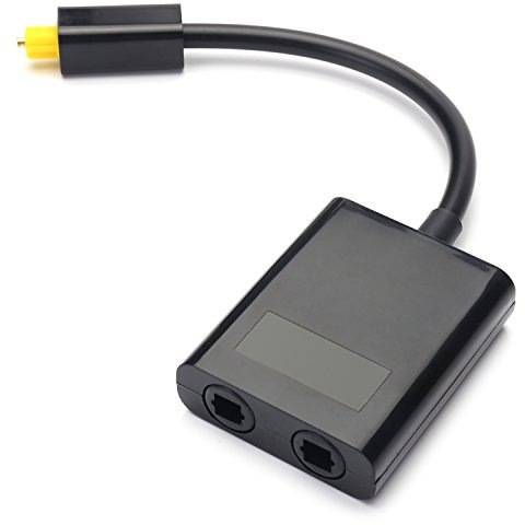 SiYear - Cavo splitter ottico digitale in fibra ottica Toslink, 1 ingresso e 2 uscite, adattatore in fibra ottica, convertitore di fibra (0,2 m)