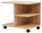 vidaXL Beistelltisch mit Rollen 50x35x42cm Eichenbraun Rollregal Bücherregal
