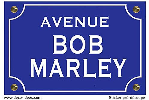 Deco-idees Aufkleber Straßenschild, Bob Marley – Aufkleber von hoher Qualität
