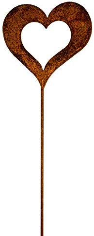 Manufaktur Lichtbogen Rost Gartenstecker Herz 60 cm