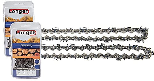 Jeremywell S45 12 Inch Chainsaw Chain Blade 45 Drive Links 3/8 LP Pitch 0.050'' GaugeFits Fits Dewalt, Craftsman, Husqvarna, Ryobi, Black Poulan & Decker (2 PACK)
