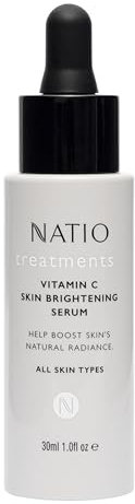 Natio Vitamin C Skin Brightening Serum, 30 ml - Antioxidant-Rich Vitamin C Face Serum - Radiance Boost with Aloe Vera, Shea Butter for All Skin Types