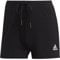 adidas Womens Essentials Slim 3-Stripes Shorts, Black/White, XL