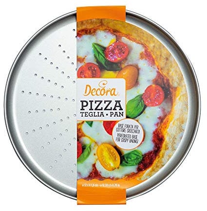 Decora 0075033 Stampo Forato per Pizza e Focaccia ø 28 cm, in metallo con rivestimento antiaderente