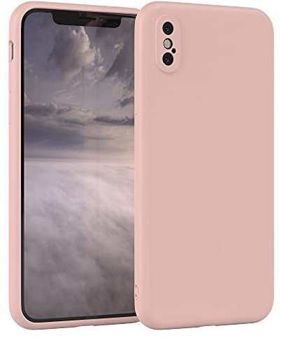 EAZY CASE - Silikonhülle für iPhone X/XS Hülle Silikon Case Altrosa weich stoßfeste Handyhülle iPhone X/XS Schutzhülle mit Kameraschutz Dünn Premium Schutz Cover TPU Phone Bumper in Pastell Rosa