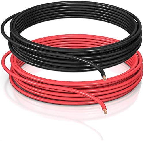 DCSk Fahrzeugleitung - 2,5mm² - 20m - FLRY B asymmetrisch - 2.5 mm² - KFZ Kabel Litze - Set Farbe rot/schwarz - 2 5mm2