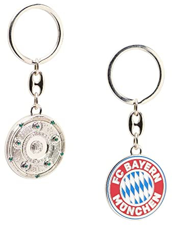 FC Bayern München Schlüsselanhänger - Rekordmeister - FCB Anhänger mit Wendemotiv