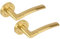HANDLEZONE® Neemo Lever On Round Rose Door Handles, Internal Passage Latch Handles, 1 Set - Brushed Brass