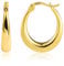 Gold Hoop Earrings for Women, Large Chunky Earrings Hypoallergenic Smooth Teardrop Chunky Hoop Earring Large Oval Hoops Earring for Women Girls Jewelry Gifts 0.86