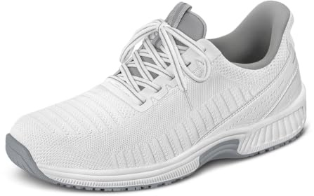 Orthofeet Yari Orthopädische Herren Sneaker | Hands-Free Wasserabweisende Slip-On Stretch-Sneaker, Rutschfest, Fußgewölbestütze Und Weiche Dämpfung
