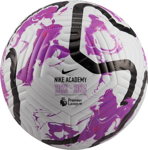 Nike Premier League Academy Fußball 2023/24 (Größe 5, Weiß/Lila)