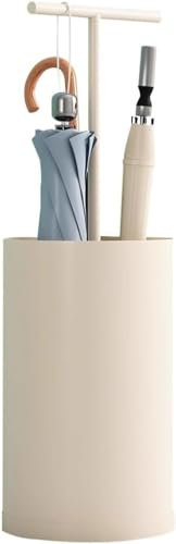 YASHANG Portaombrelli Portaombrelli Compatto per Uso Domestico, Portaombrelli Stand Moderno E Semplice, Secchio Ombrello con Maniglia, con Vaschetta per L'acqua (White)