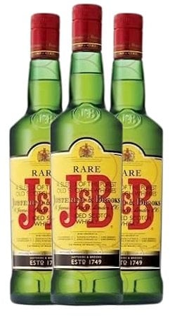 Whisky Blended JB Irrellenable Botella Misil 1 L (Caja de 3 Botella Misil de 1 L)