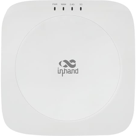InHand Networks EAP600 Enterprise Access Point Indoor AP,Wi-Fi 6,AX3000, POE Port, Cloud Managed,Gigabit Ethernet port,Cover 120 Square Meters