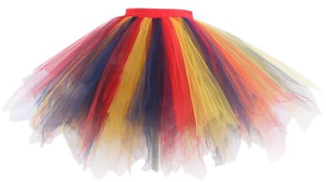 Karneval Kostüm Damen Damen-Farbe, einfarbig, Karneval, halber Rock, Flauschiger Rock, kurzer Rock Kurz Damen Sommer