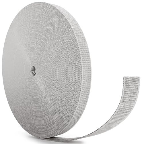 MEISTERBAU - 50m Rolladengurt 14mm [Made in Germany] - Rolladenband für Rollläden an Türen und Fenster - Extrem Reißfest & UV-Stabil - Rollladengurt mit starken Kanten (Grau)