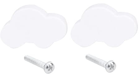 BESTonZON 2 Pcs Silicone Door Knob Cover Rubber Star Shaped Knobs Nursery Room Hardware Cabinet Door Handles Rubber Pull Handle Star Shaped Cabinet Handle Cartoon Dressing Table White Child