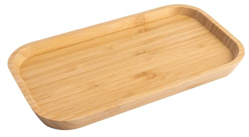 Marriya-EU 1 pcs Vassoio Bambù Rettangolare Ovale Legno Vassoio Cucina Legno Vassoio Bambù Ornamentale 25 * 14 * 2cm per Tè Stoviglie Cosmetici