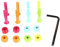 mansH Set mit 9 farbigen Montageschrauben für Skateboards, Schrauben für Skateboards, Teil des Skateboards, starr, sechseckig, 25 mm