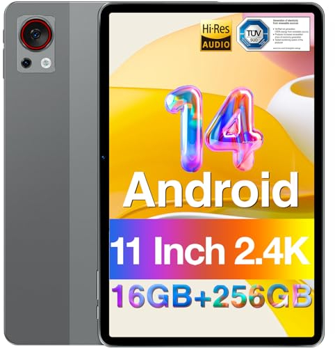 DOOGEE T30S Tablet 11 Pollici Android 14, 2.4K Tablet Android Gaming, 16GB RAM+256GB ROM/TF 1TB Grau