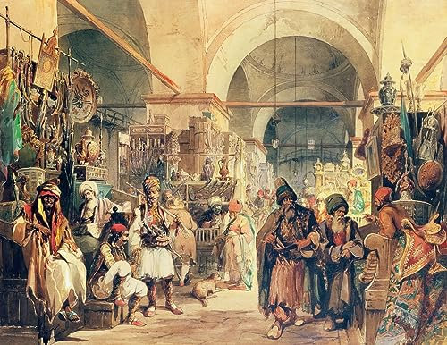VsoxA Bekannt Leinwand Wandbilder Gemälde Wandkunst Ein Türkischer Basar Von Amadeo Preziosi für Wanddekoration 60x90cm