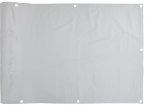 vidaXL Garten Sichtschutz, Sichtschutzmatte mit Aluminiumösen, Windschutz für Außenbereich, Zaunblende Sichtschutzstreifen, Grau PVC