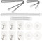 OLYCRAFT 8Pcs 25~50cm Hanging Chain with Adhesive Hooks Stained Glass Window Hanging Chain Picture Hanging Chain for Bird Feeders Planters Billboard Wind Chimes Flower Pot Garden