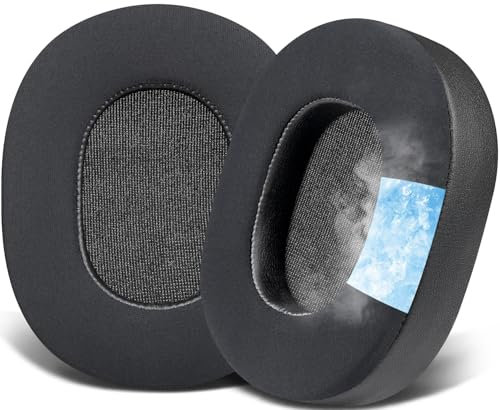SOULWIT Kühlgel Ersatz Ohrpolster für Plantronics (Poly) Rig 500 Pro(Rig500 Pro HA/HC/HS/HX) Kopfhörer, Polster mit Ice Silk Stoff, Hochdichtem Schallschutzschaum