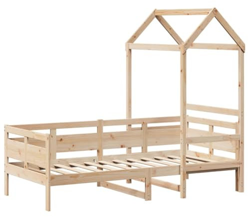 vidaXL Dormeuse mit Dach 90 x 190 cm aus massivem Kiefernholz
