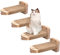 SIYUNTECH® Scala a Muro per Gatti (1pcs),con Intarsio Artigianale, in Legno Massiccio di Gomma da 2cm, per far Giocare i Gatti ad Arrampicarsi, Portata Massima 35kg