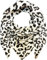 XL DreieckStrickschal Leopard Frühling Schal 100% Baumwolle Made in Italy Fashion Tuch Dreieckschal Stola Herbst Frühling Tuch Leo (Beige)