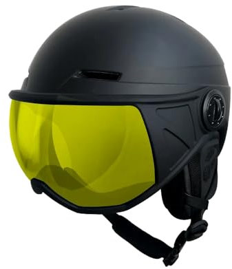 PROSURF Ice Visor Photochromique - Casque de Ski/Snowboard Unisexe avec Visière Photochromique - Taille Réglable pour Skieurs et Snowboarders (White, L)