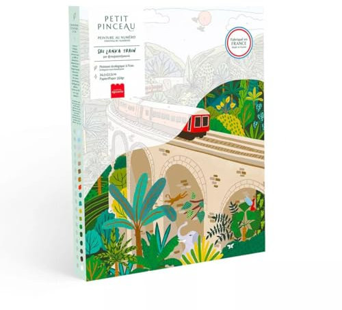 MES COURSES EN VRAC Kit peinture au numéro Sri Lanka 24,5 cm x 32,5 cm