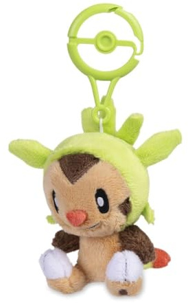 Pokémon Center: Chespin Adventure Partners Plüsch-Schlüsselanhänger, Mehrfarbig, Small