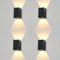 Homefire LED Wandleuchte Innen Wandlampe - 4ER Außenwandleuchten Schwarz Wandbeleuchtung Aussen Aussenlampe 5W Außenlampe Up Down Wandstrahler IP65 Außenleuchte 3000K Warmweiß für Hauswand Garten