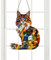 Cazador de Sol para Exterior | Decorativo Colgante De Gato | Adorno Acrílico Ligero Colgante para Ventana De Hogar O Cafetería