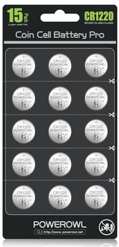 POWEROWL High-Capacity CR1220 Lithium Button Cell Battery for LED Light/Bracelet/Flashlight