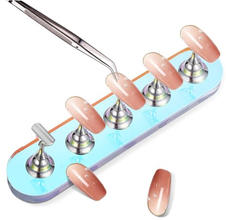 LIFKOME Reusable Acrylic Nail Holder Stand for Fake Nails with Elegant Design for Painting and Designing Easy to Clean and Maintain