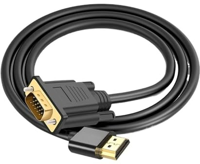 Câble adaptateur HDMI vers VGA 1080p for PC, ordinateur portable, PS4, PS5, Xbox, Switch, TV, moniteur, projecteur, convertisseur, long cordon vidéo 3 m, 5 m, 10 m(5m)