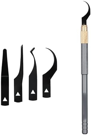 Goshyda IC Chip Repair Tool Set 4 in 1, Aluminum Alloy CPU Glue Remover Blades for Motherboard and Hard Drive Maintenance