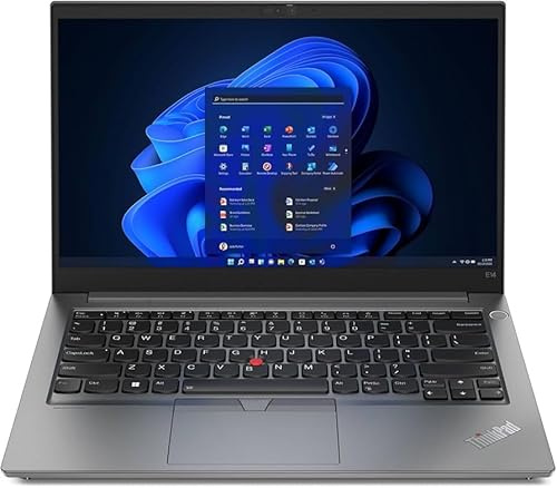 Lenovo ThinkPad E14 Gen 4 Business Laptop, 14 Inch FHD Notebook, Intel Core i5-1235U, 16GB RAM, 512GB SSD, US QWERTY Keyboard, Silver, Windows 11 Pro (Renewed)
