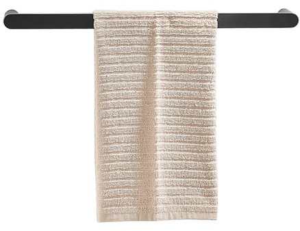Égouttoir À Serviettes De 40 Cm/15,7 Pouces, Porte-Serviettes en Acier Inoxydable, Adapté À La Salle De Bain Et À, Double Montage À Vis Auto-adhésive, Noir.(80cm(31.4inch))