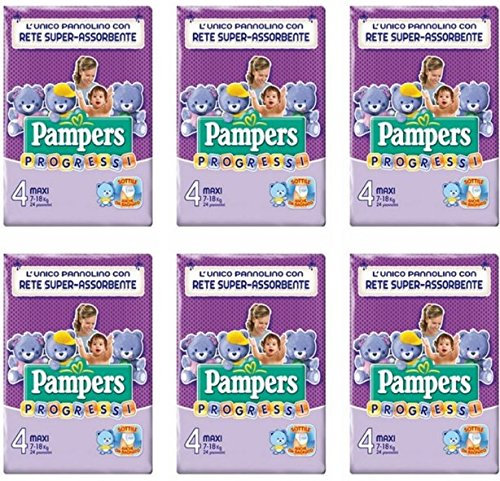 144 Windeln für Kinder Größe 4 Pampers Progressi Größe 4 Maxi Kinder